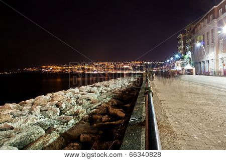 boardwalk in Naples, Italy