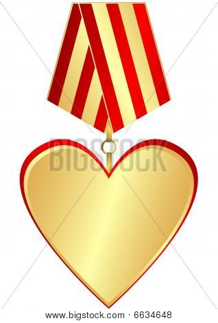 Médaille d'or-coeur