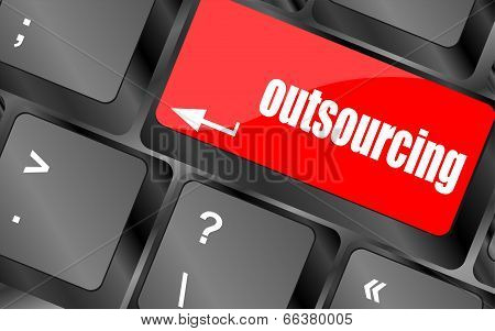 Outsourcing Button On Computer Keyboard Key