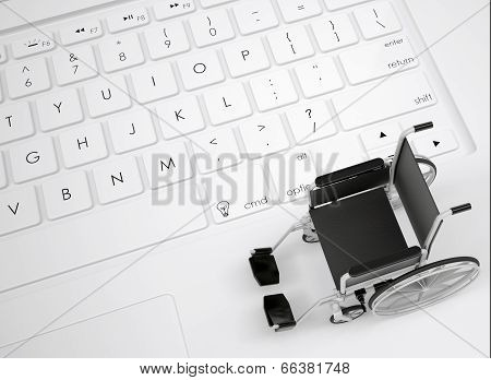 Wheelchair on the keyboard