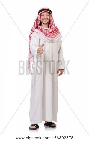 Arab man isolated on white