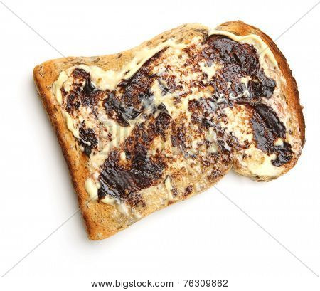 Buttered toast with yeast extract spread.
