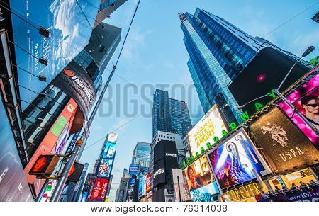 New York - DECEMBER 22, 2013: Times Square on December 22 in USA, New York. Times Square is the most popular tourist spot in New York