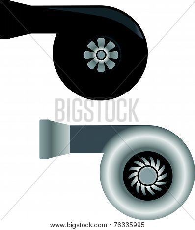 automobile turbo charger vector