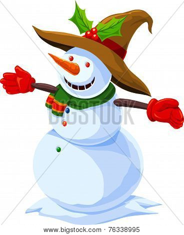 Christmas Snowman, Illustration