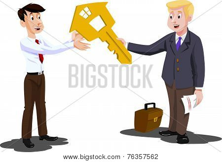 Man Buying A House, Illustration