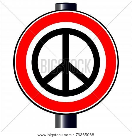 Ban The Bomb Road Sign