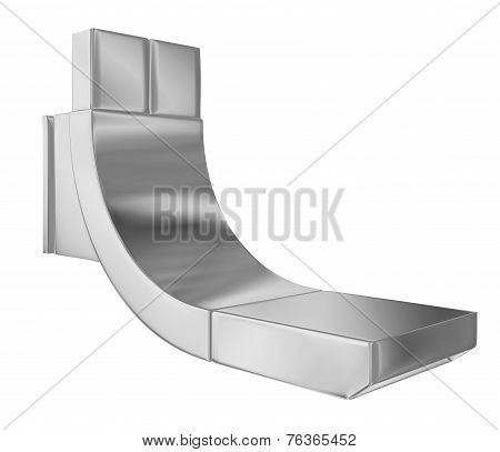 Modern Faucet With Chrome Finishing, 3D Illustration