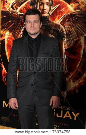 LOS ANGELES - NOV 17:  Josh Hutcherson at the The Hunger Games: Mockingjay Part 1 Premiere at the Nokia Theater on November 17, 2014 in Los Angeles, CA