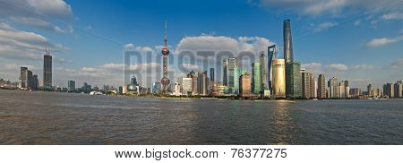China Shanghai Pudong District Skyline