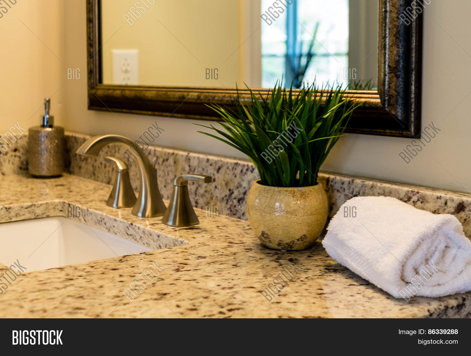 Towel Plant On Vanity Image & Photo (Free Trial) Bigstock