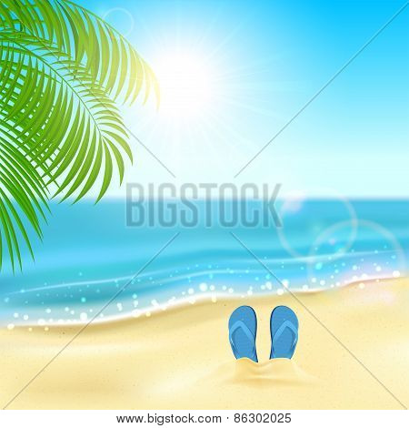 Flip Flops On The Beach