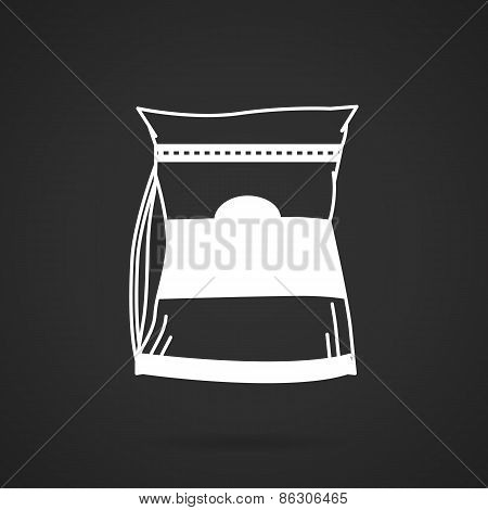 Glutamine supplement white vector icon