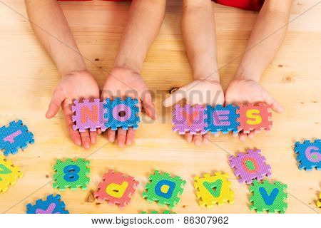 puzzle letters yes and no