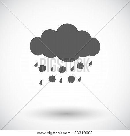 Hagel single icon. Vector illustration.