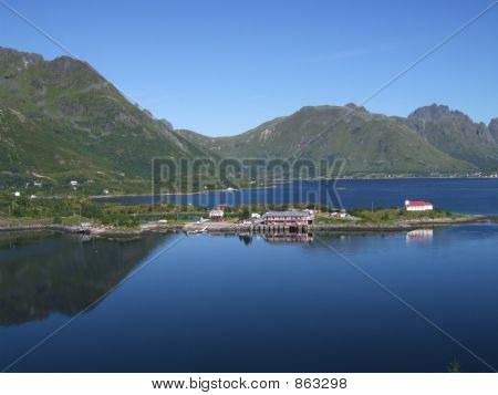 Villaggio sul mare in Norvegia