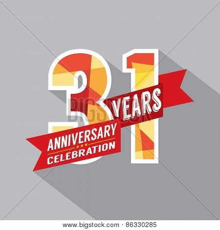 31St Years Anniversary Celebration Design.