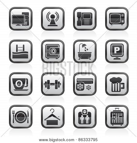 Hotel Amenities Services Icons
