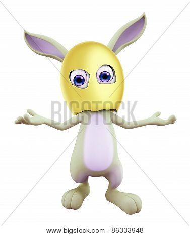 Easter Bunny With Funny Pose
