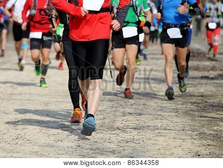Runners In The Marathon In The City