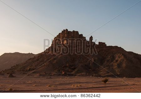 Rock Formations Near Al-ula In The Deserts Of Saudi Arabia