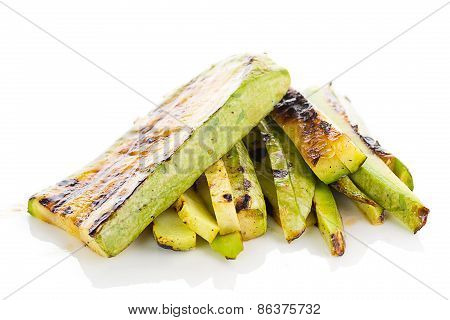 Fried Begetable Marrow Isolated On White