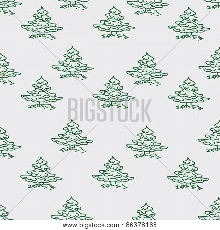 Small Trees On A Grey