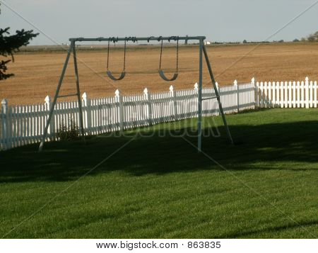 Abanded swing set 