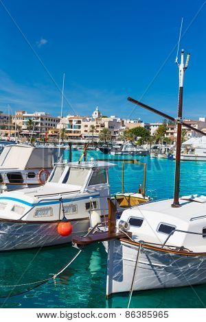 Majorca Cala Ratjada Rajada marina port boats  in Capdepera Mallorca