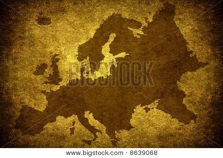 Mappa europea grunge