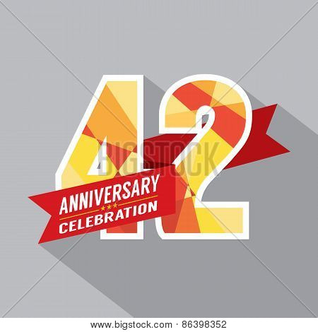 42Nd Years Anniversary Celebration Design.