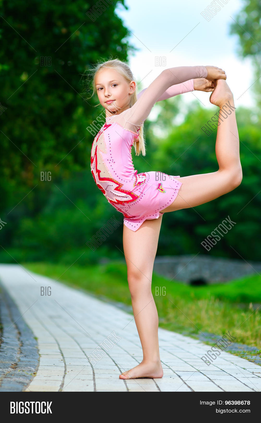Flexible Little Girl Image & Photo (Free Trial) Bigstock
