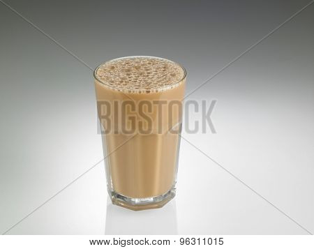 Big glass Tea with milk or Teh Tarik in Malaysia