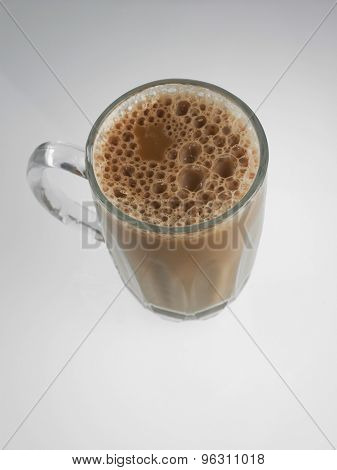 Tea with milk or Teh Tarik in Malaysia