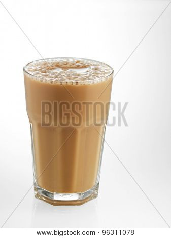 Big glass Tea with milk or Teh Tarik in Malaysia