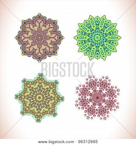Round ornament pattern set