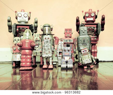 tream robot on wooden floor 