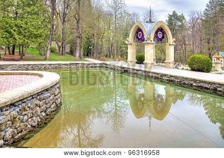 Kislovodsk. Mirror Pond And Glass Pavilion Stream. Built In 1895-1896 Years
