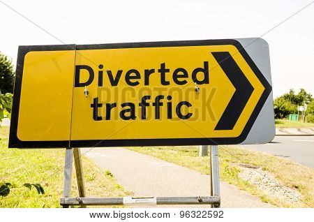 Diverted traffic sign