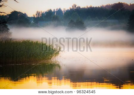 Sunrise over the lake