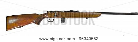 Old German carabin Mauser 98-K separated on white background