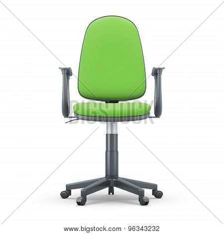 Green Office Chair Front View