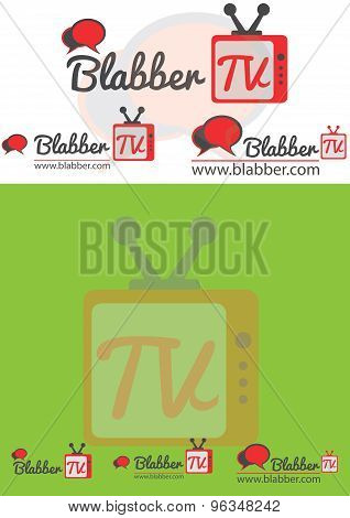 Chating tv or television logo for website or your video channel
