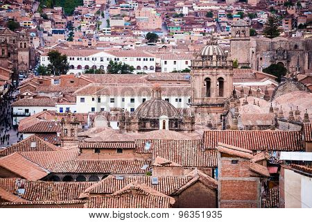 Roof Tops Of The Nice City Cusco In Peru