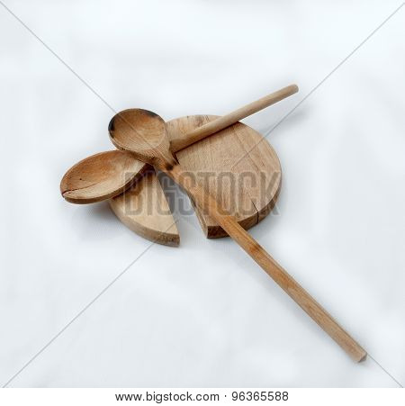 Wooden Cutboard And Kitchen Tools