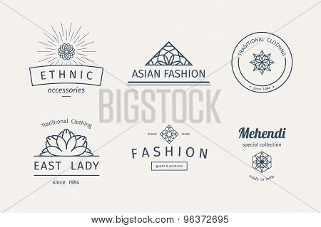 Vector asian logo templates