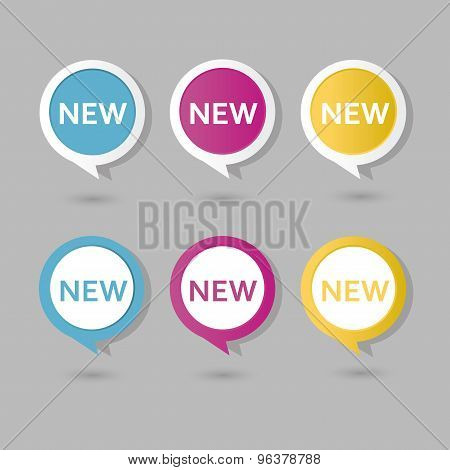 Simple colorful new tag
