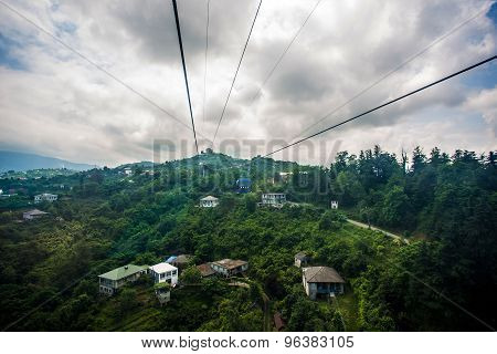 BATUMI, GEORGIA - JULY 20: view from cabin cableway