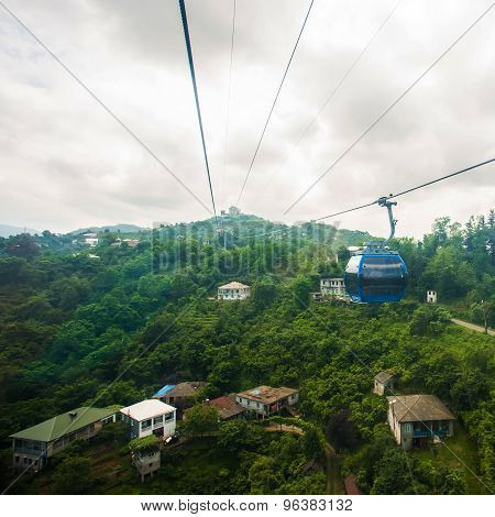 BATUMI, GEORGIA - JULY 20: view from cabin cableway