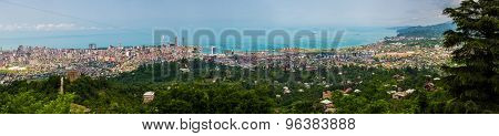 BATUMI, GEORGIA - JULY 20: view from cabin cableway